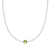 Grand 1 Peridot Adelaide Mini Necklace in 14k Gold (August)