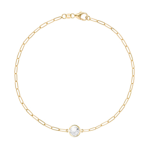 Grand 1 Birthstone Adelaide Mini Bracelet in 14k Gold