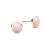 Grand Pink Opal Stud Earrings in 14k Gold (October)