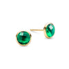 Grand Emerald Stud Earrings in 14k Gold (May)