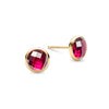 Grand Ruby Stud Earrings in 14k Gold (July)