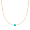 Grand 1 Turquoise Adelaide Mini Necklace in 14k Gold (December)