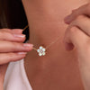 Greenwich Flower Opal & Diamond Necklace and Earrings Set in 14k Gold (October)