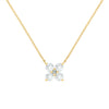 Personalized Greenwich 4 Birthstone & Diamond Necklace in 14k Gold