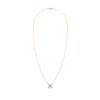 Greenwich 4 Aquamarine & Diamond Necklace in 14k Gold (March)