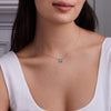 Greenwich 4 Nantucket Blue Topaz & Diamond Necklace in 14k Gold (December)