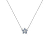 Greenwich Mini Flower Alexandrite & Diamond Necklace in 14k Gold (June)