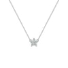 Greenwich Mini Flower Diamond Necklace in 14k Gold (April)