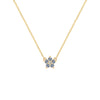 Greenwich Mini Flower Alexandrite & Diamond Necklace in 14k Gold (June)