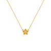 Greenwich Mini Flower Citrine & Diamond Necklace in 14k Gold (November)