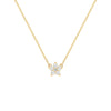 Greenwich Mini Flower Birthstone & Diamond Necklace in 14k Gold