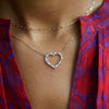 Personalized Rosecliff Heart Birthstone Necklace in 14k Gold