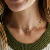 Bayberry Grand & Classic 11 Nantucket Blue Topaz Necklace in 14k Gold (December)