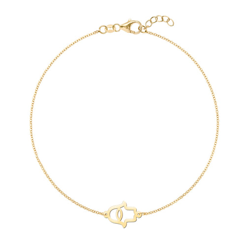 Hamsa Bracelet in 14k Gold