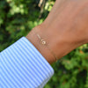 Crescent & Star Disc Bracelet in 14k Gold