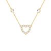 Rosecliff Small Diamond Heart & Petite 2 Birthstone Necklace