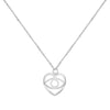 Flat Evil Eye Heart Pendant