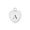 Engravable Flat Heart Pendant in 14k Gold (Large Jump Ring)