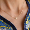 Small Peace Sign Adelaide Mini Necklace in 14k Gold