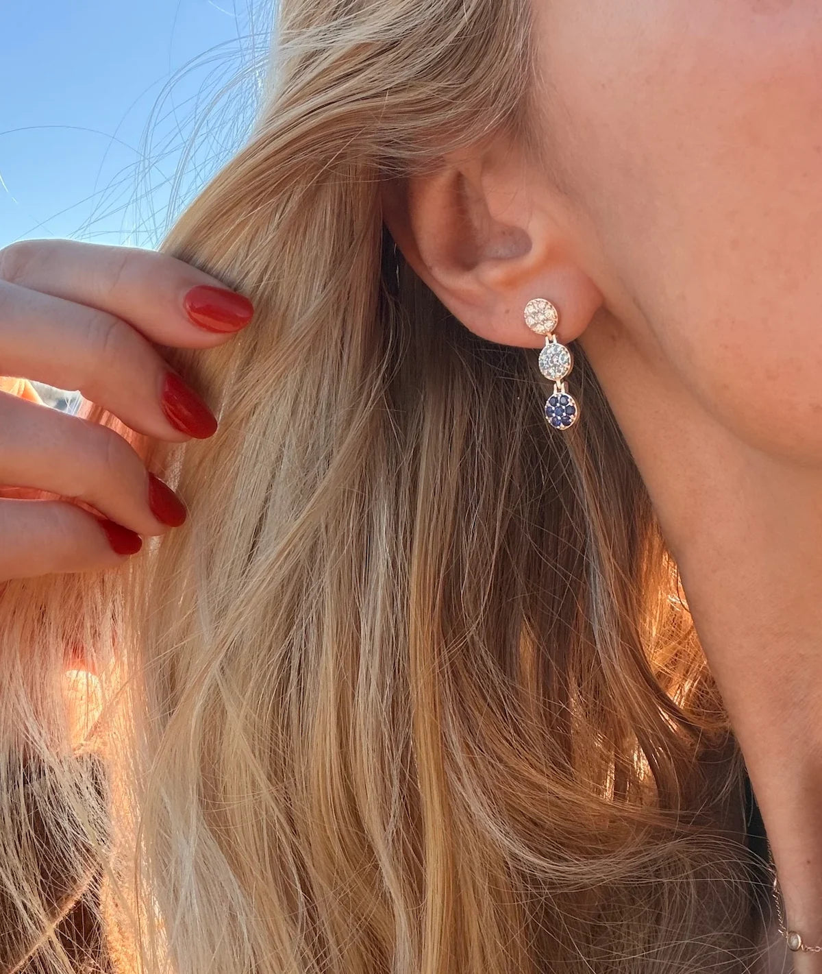 Rosecliff Birthstone Drop Earrings in 14k Gold