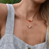 Bristol Bead Carnelian Necklace in 14k Gold (July)