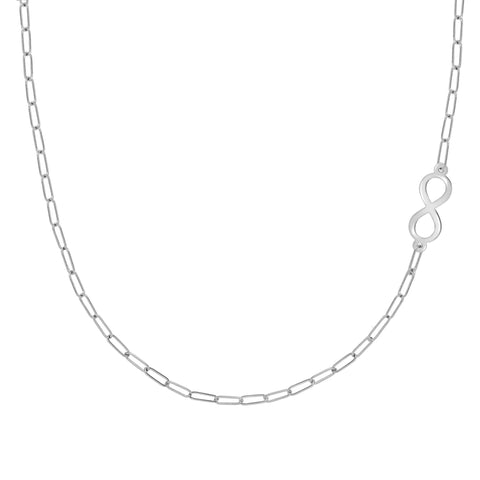 Infinity Adelaide Mini Necklace in 14k Gold - White Gold