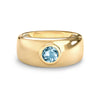 Jamestown Nantucket Blue Topaz Band Ring in 14k Gold (December)