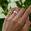 Jamestown Aquamarine Band Ring in 14k Gold (March)