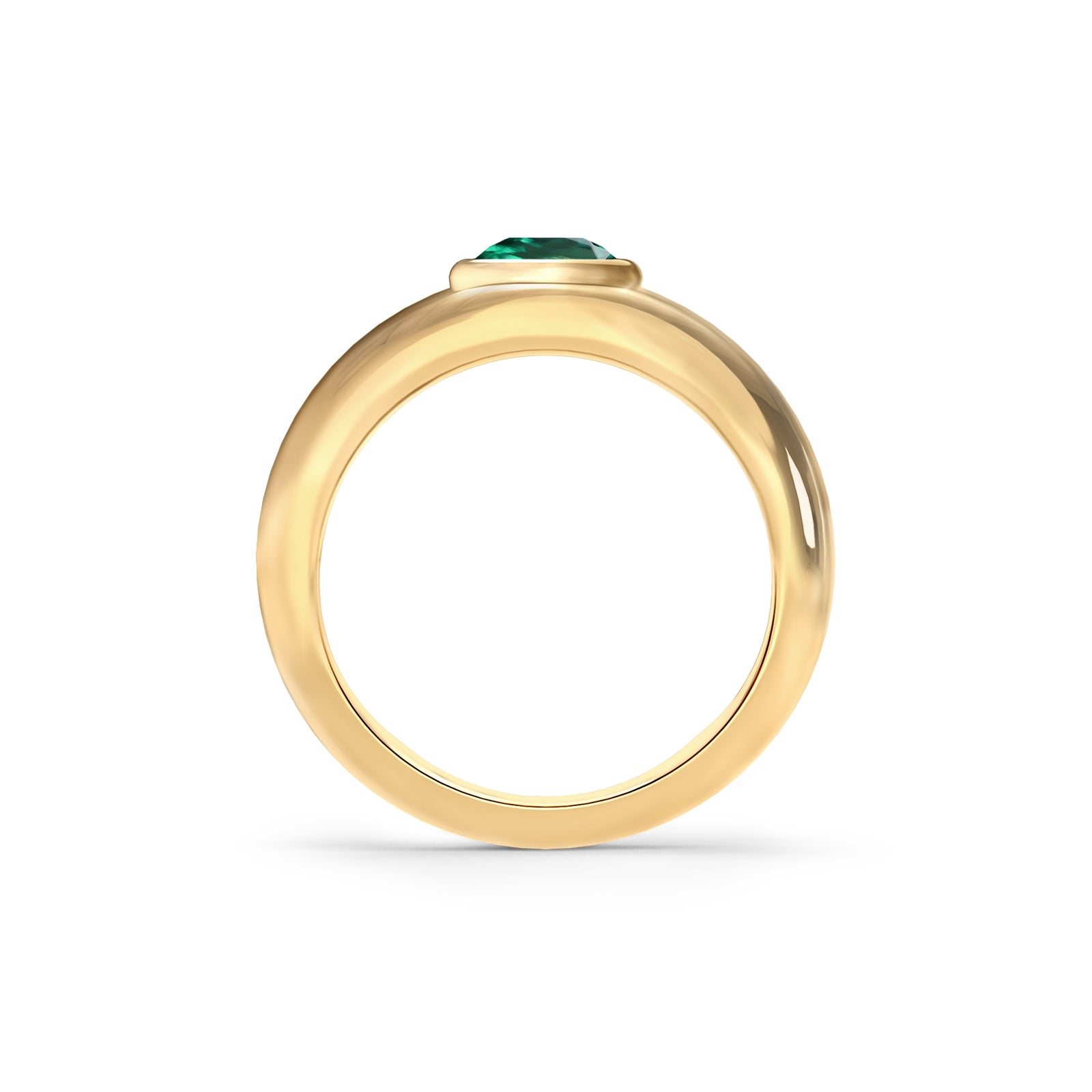 Jamestown Emerald Band Ring in 14k Gold (May)