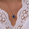 Jamestown Sapphire Pendant with Diamond Bail in 14k Gold (September)