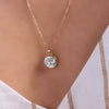Jamestown White Topaz Pendant in 14k Gold (April)