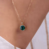 Jamestown Emerald Pendant in 14k Gold (May)