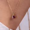 Jamestown Ruby Pendant in 14k Gold (July)