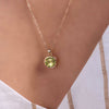 Jamestown Lemon Verbena Quartz Pendant in 14k Gold (August)