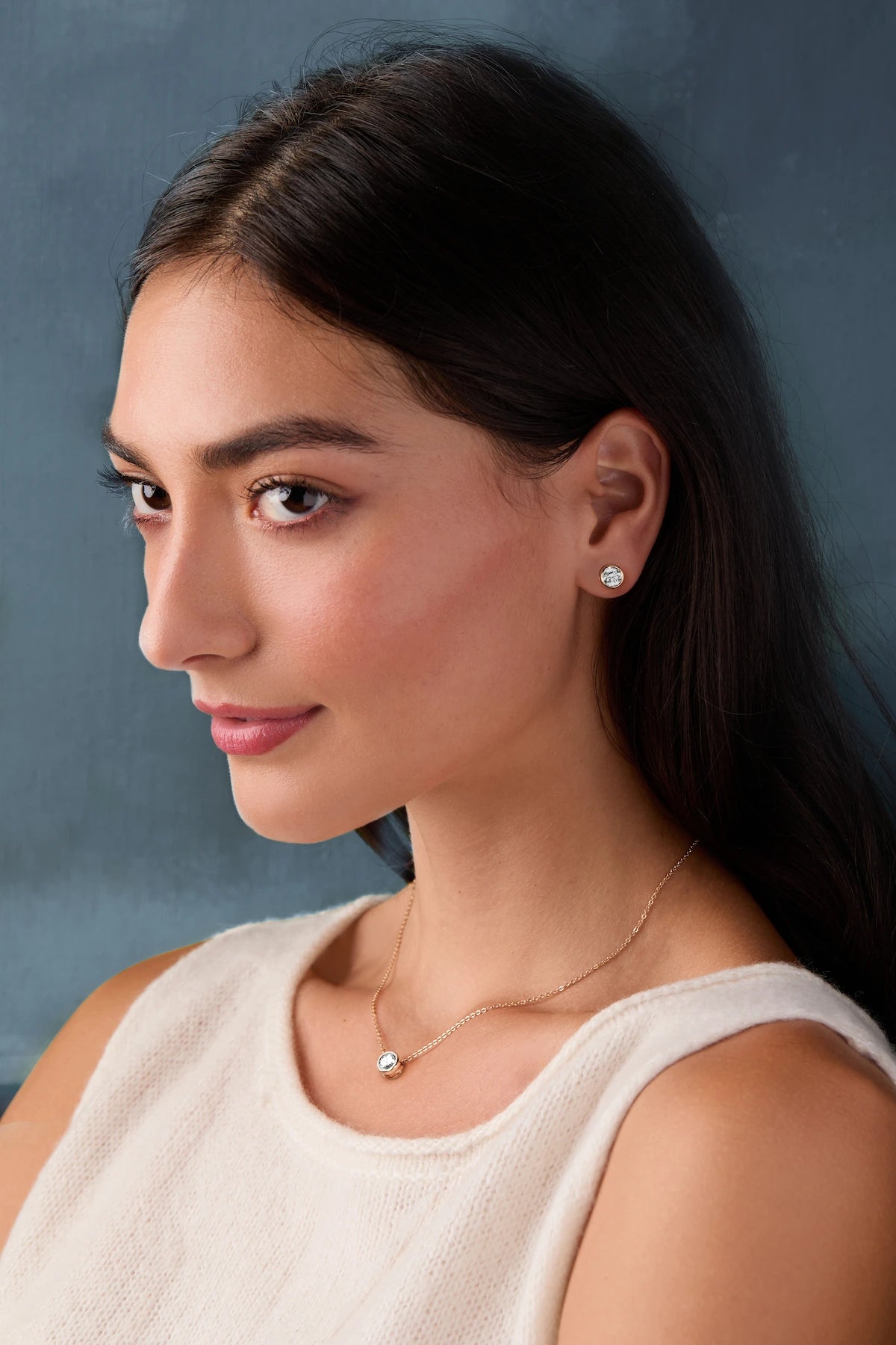 Jamestown Diamond Stud Earrings in 14k Gold (April)