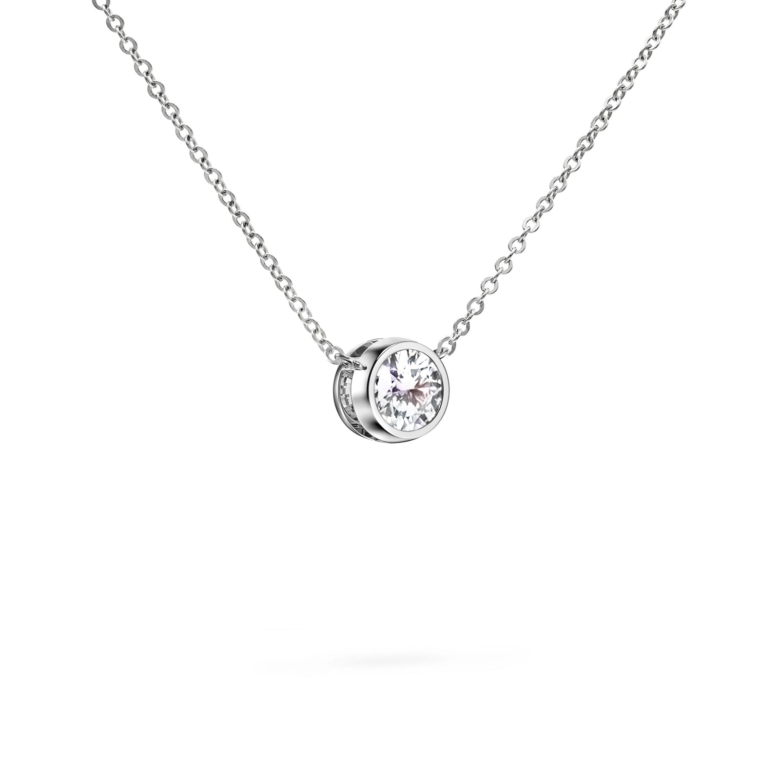 Jamestown Birthstone Solitaire Necklace in 14k Gold