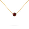 Jamestown Garnet Solitaire Necklace in 14k Gold (January)
