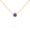 Jamestown Amethyst Solitaire Necklace in 14k Gold (February)