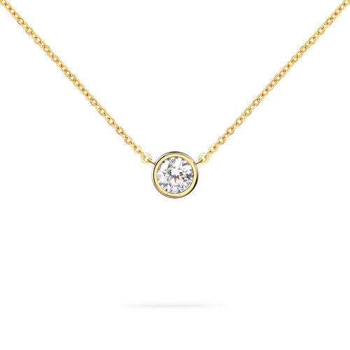 Jamestown Birthstone Solitaire Necklace in 14k Gold