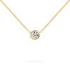 Jamestown White Topaz Solitaire Necklace in 14k Gold (April)