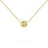 Jamestown Lemon Verbena Quartz Solitaire Necklace in 14k Gold (August)