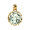 Jamestown Green Amethyst Pendant in 14k Gold (February)