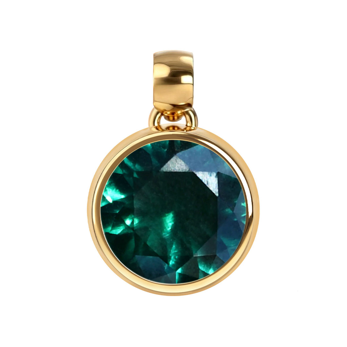 Jamestown Emerald Pendant in 14k Gold (May)