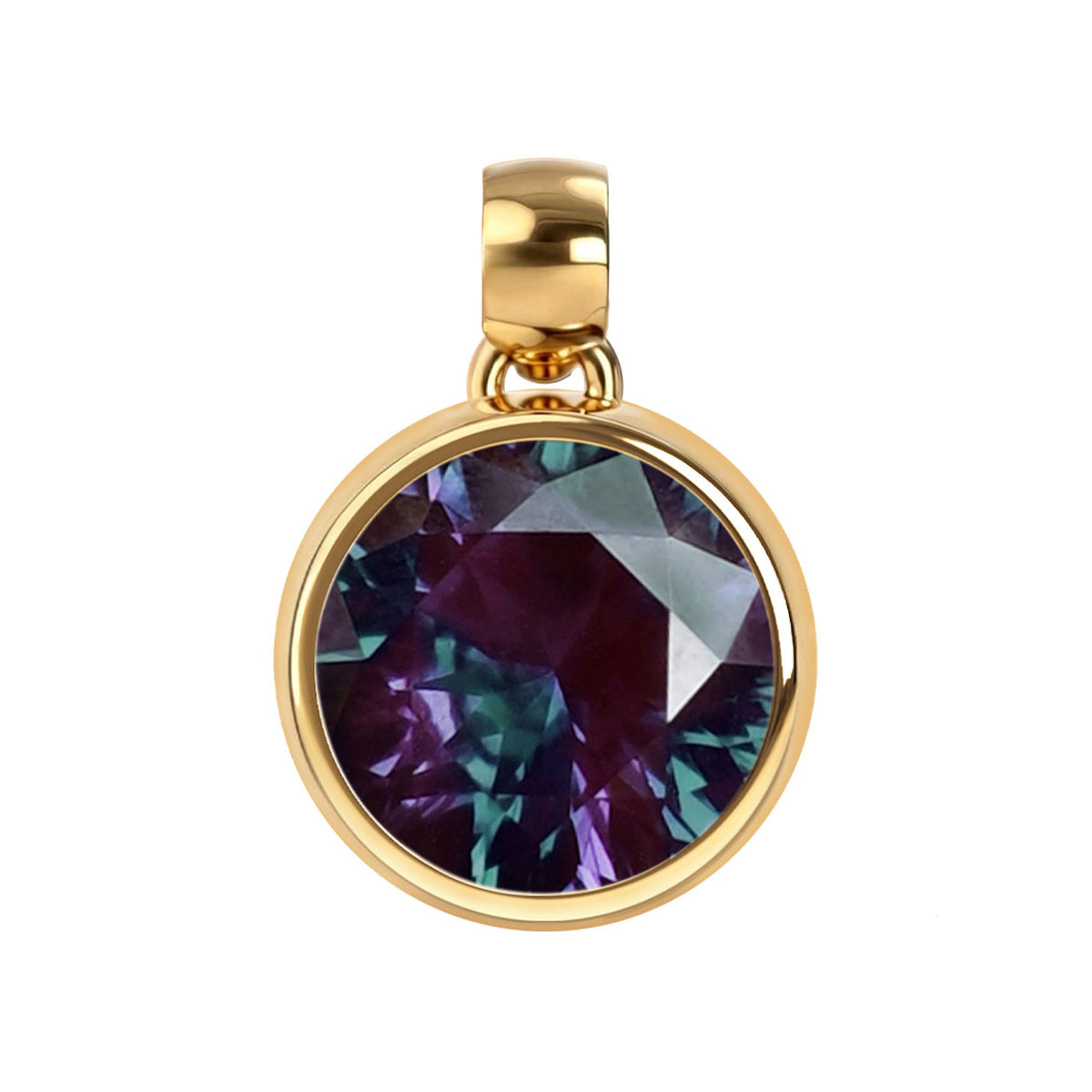 Jamestown Alexandrite Pendant in 14k Gold (June)