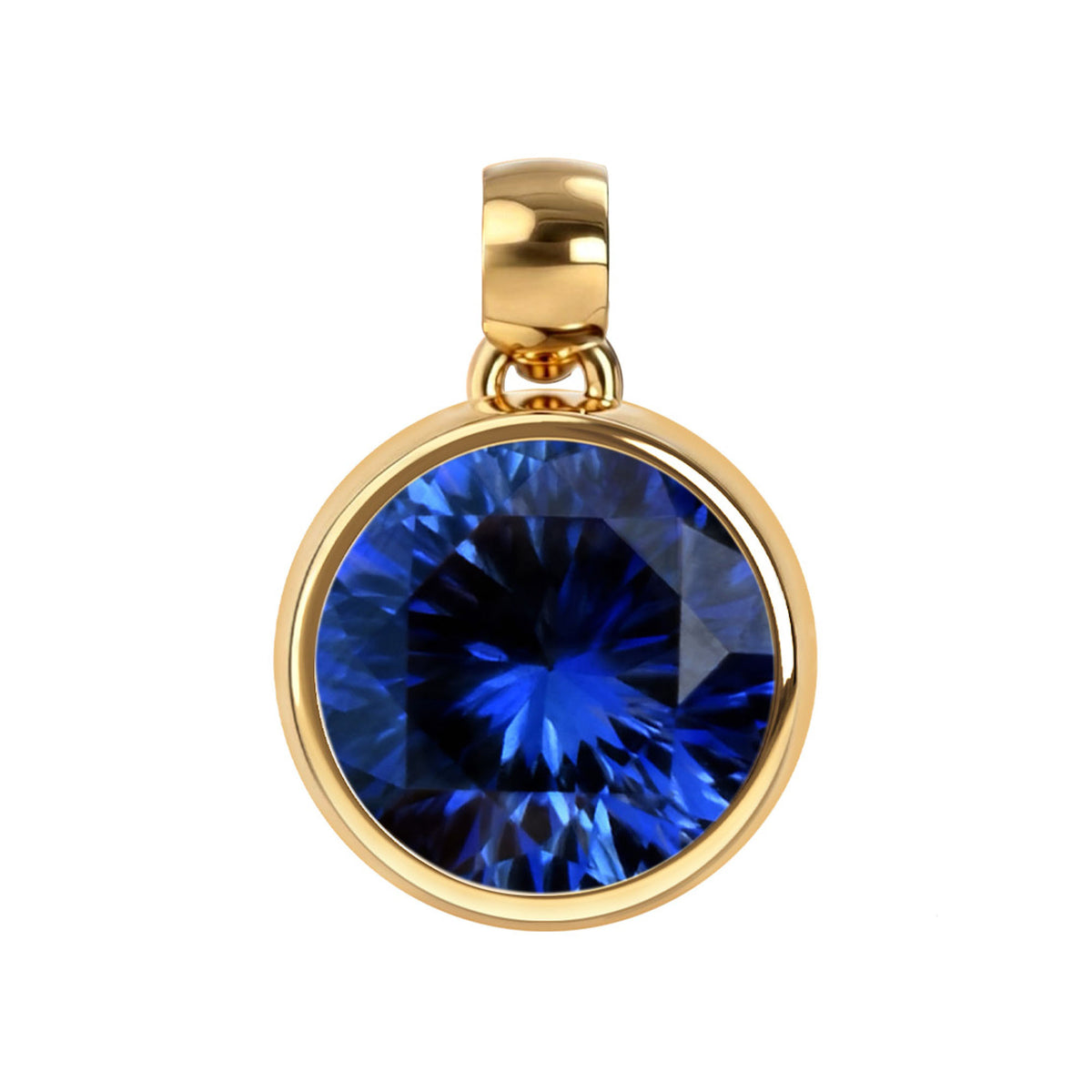 Jamestown Sapphire Pendant in 14k Gold (September)