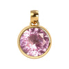 Jamestown Pink Sapphire Pendant in 14k Gold (October)