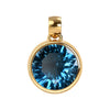 Jamestown Atlantic Blue Topaz Pendant in 14k Gold (December)