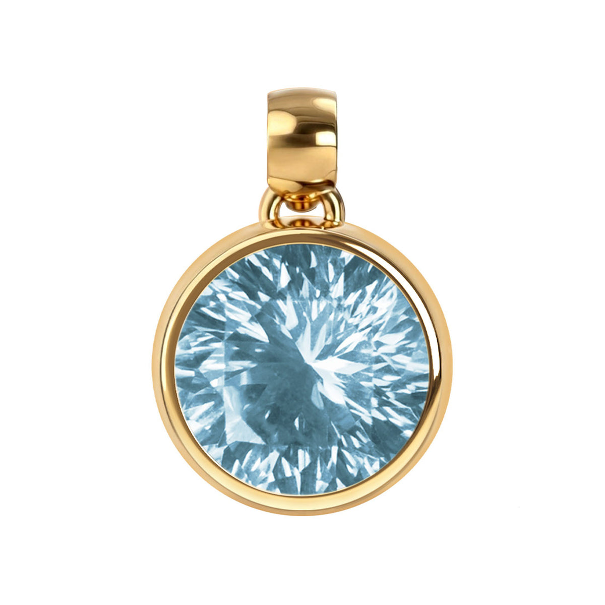 Jamestown Nantucket Blue Topaz Pendant in 14k Gold (December)