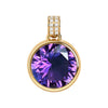 Jamestown Amethyst Pendant with Diamond Bail in 14k Gold (February)