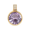 Jamestown Rose de France Amethyst Pendant with Diamond Bail in 14k Gold (February)